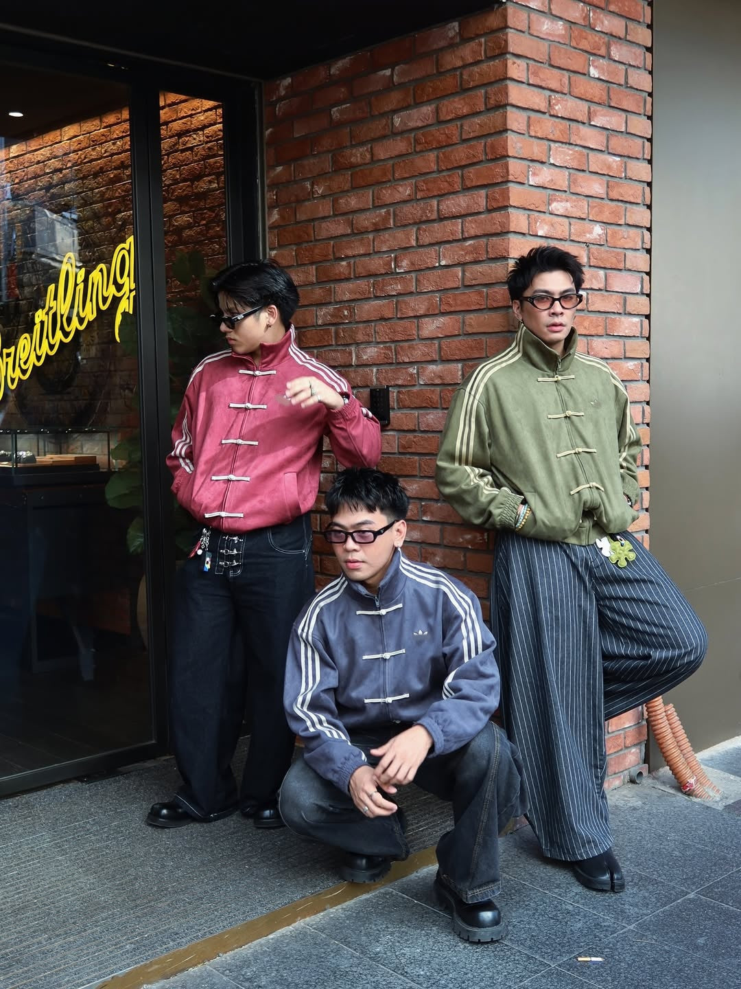 CNY Adidas Jacket by VELZR featuring traditional knot buttons, mandarin collar and premium streetwear styling