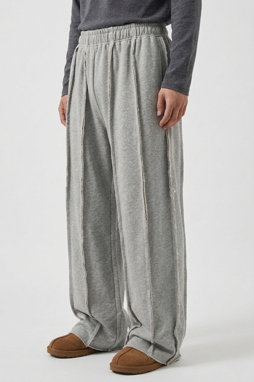 Exposed Seam Sweatpants – Baggy Wide Leg Sweatpants | VELZR