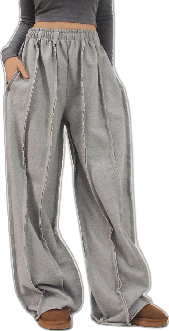 Exposed Seam Sweatpants – Baggy Wide Leg Sweatpants | VELZR