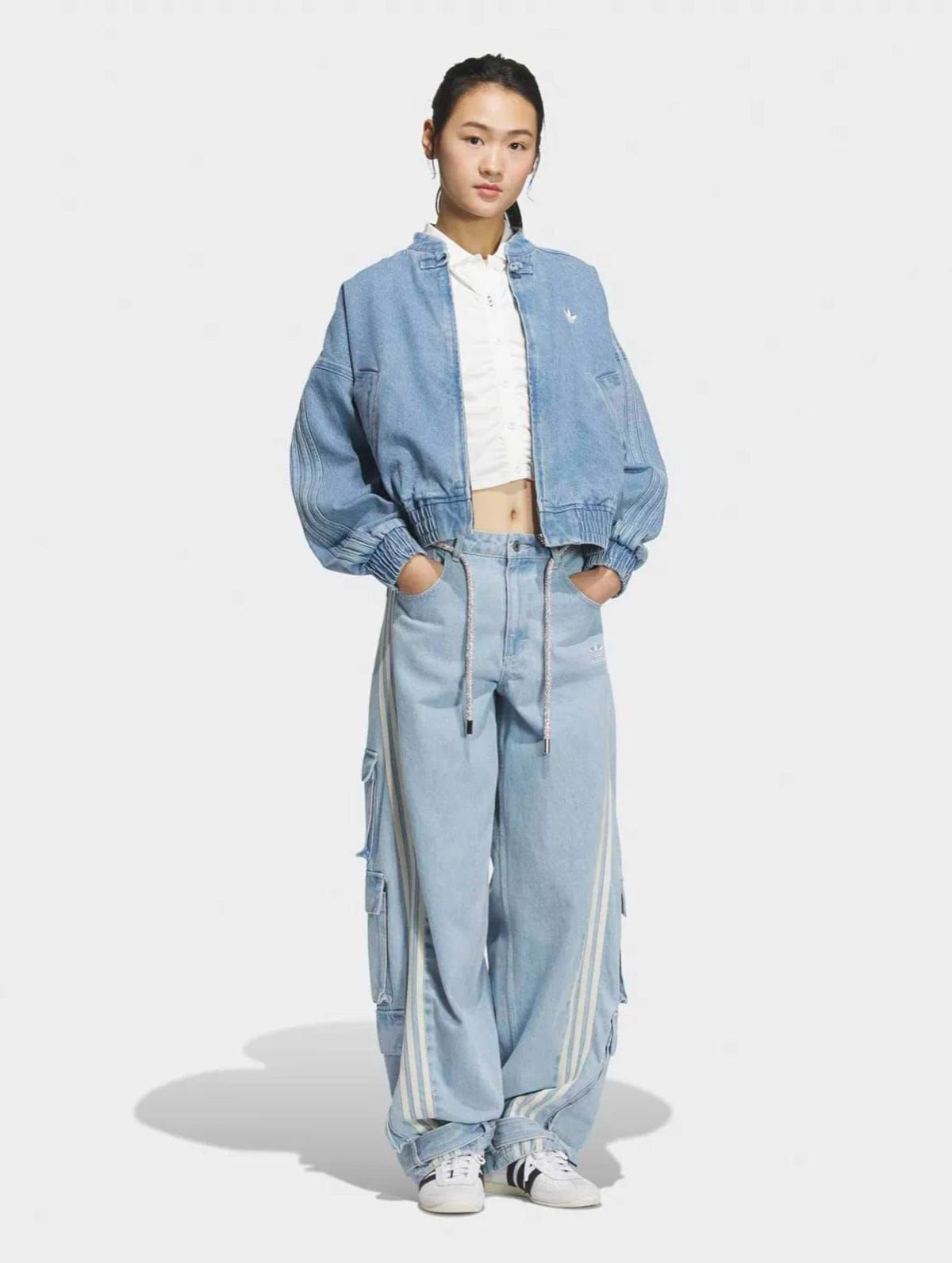 Light Blue Washed Denim CNY Jacket – Premium Unisex Streetwear Jacket | VELZR