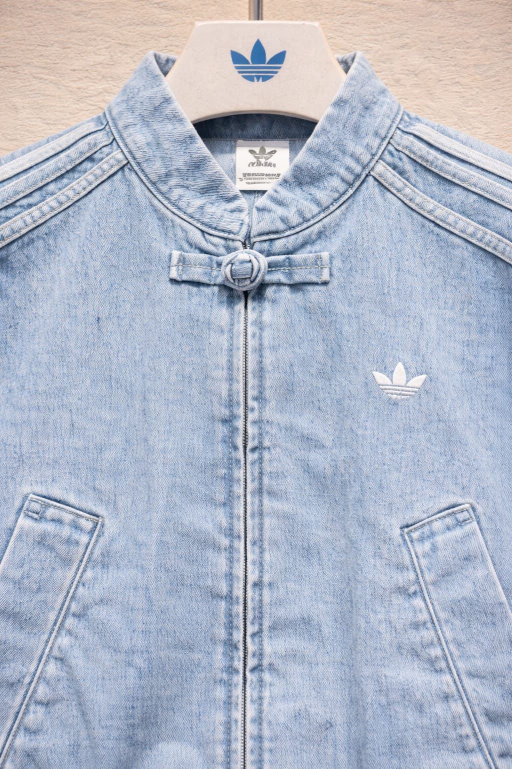 Light Blue Washed Denim CNY Jacket – Premium Unisex Streetwear Jacket | VELZR