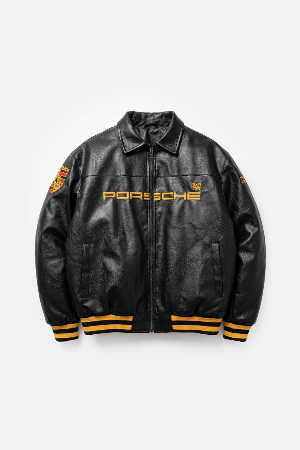 Black Porsche Leather Jacket by VELZR