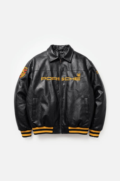 Black Porsche Leather Jacket by VELZR