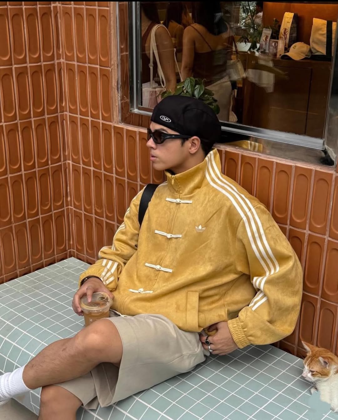 Front view of CNY Mustard Yellow Jacket by VELZR