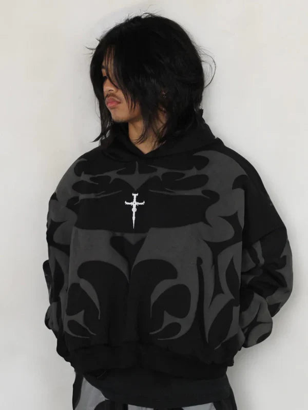 Depth Hoodie by VELZR in oversized streetwear fit