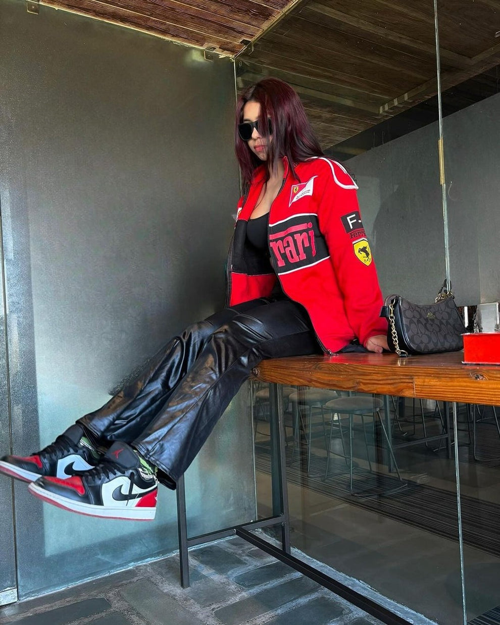 Red Racing Jacket in Premium Parachute Fabric