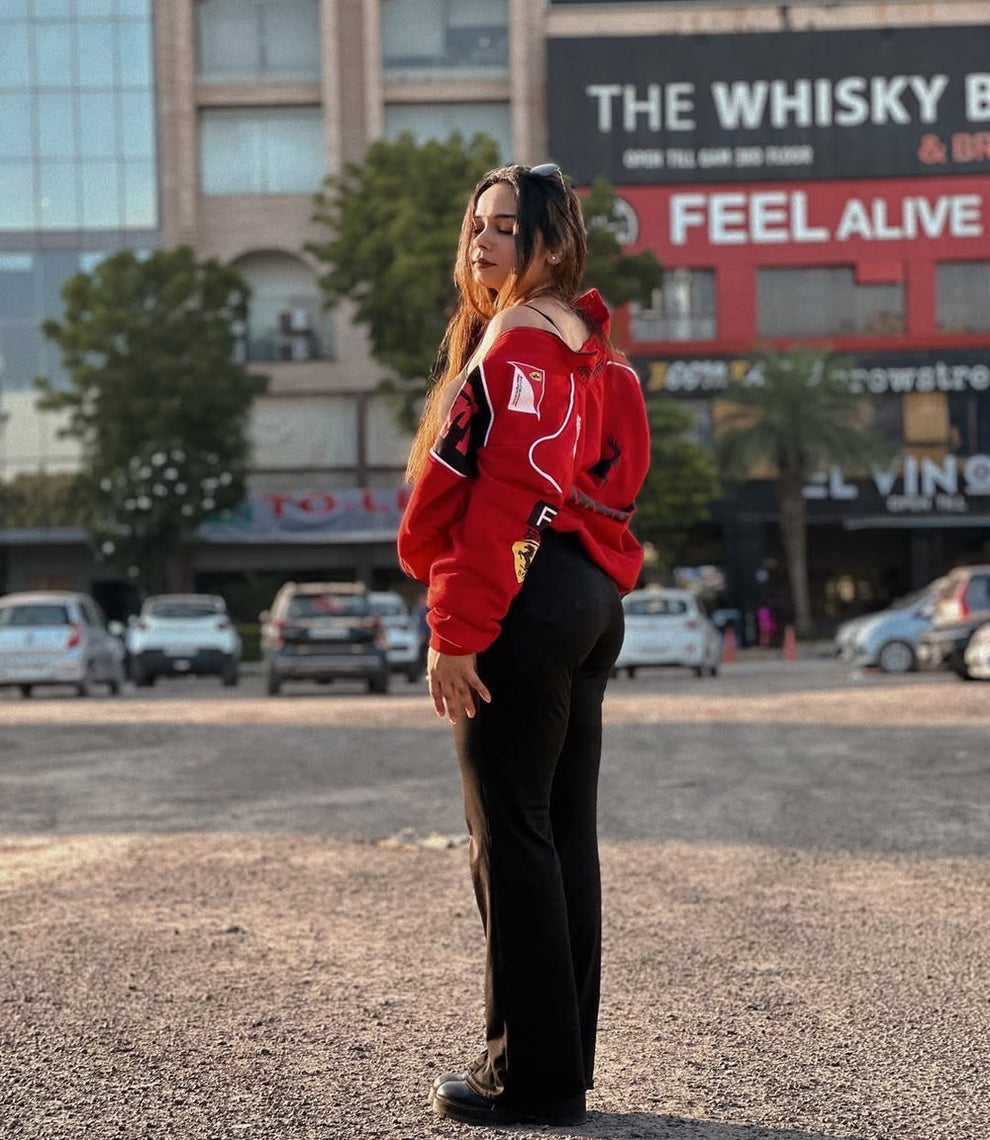 Red Vintage Racing Jacket Front