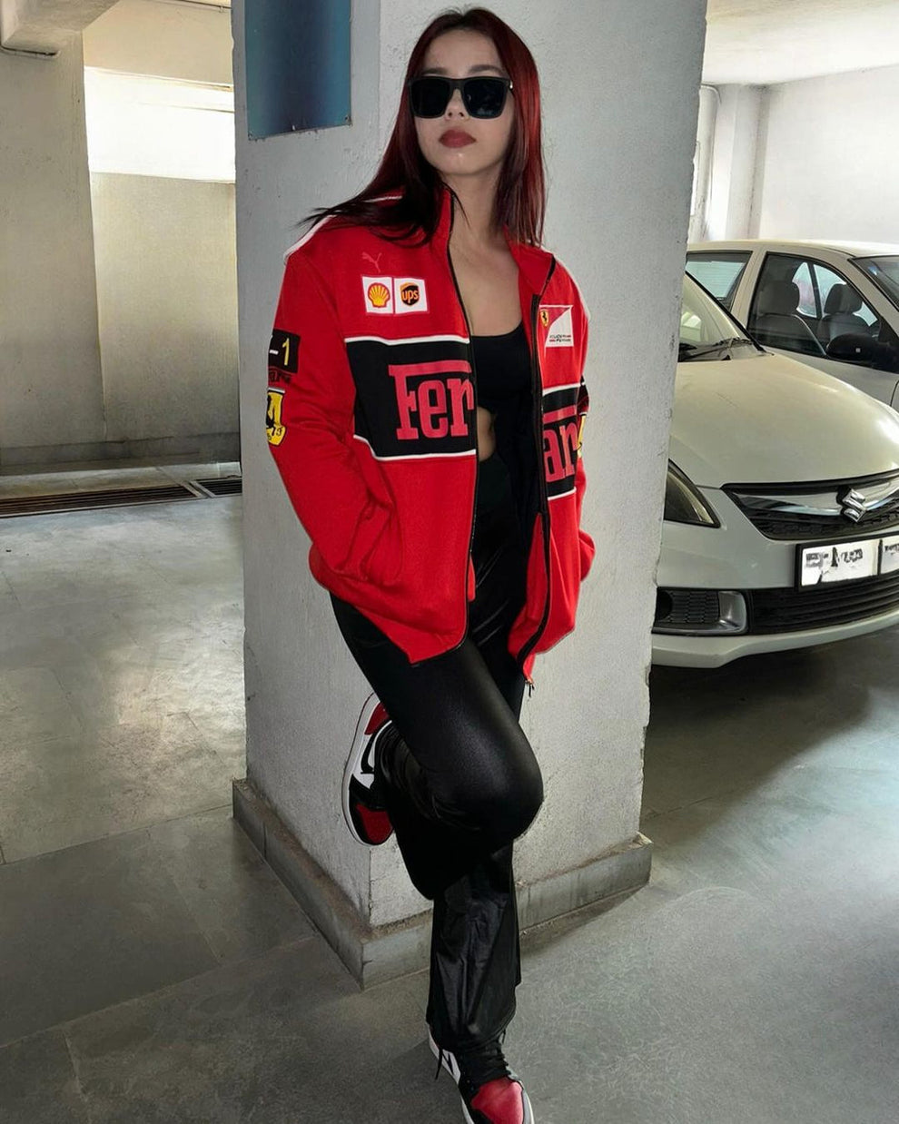 Red Vintage Motorsport Racing Jacket