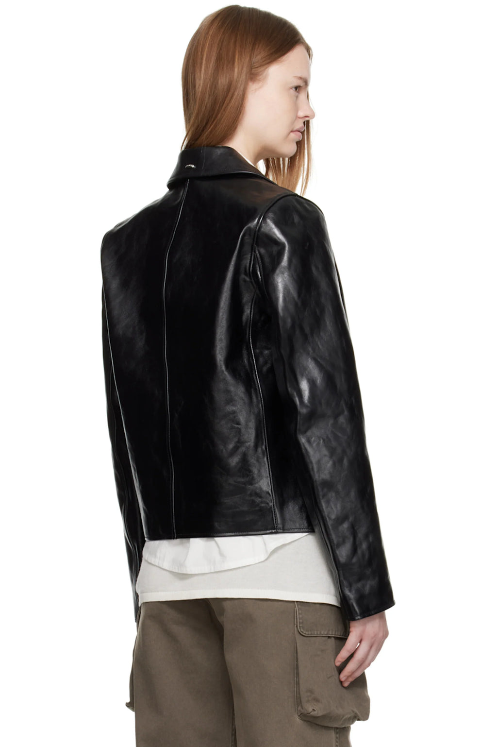 Premium Black Cropped Leather Jacket – Unisex Streetwear Outerwear | VELZR