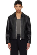 Premium Black Cropped Leather Jacket – Unisex Streetwear Outerwear | VELZR