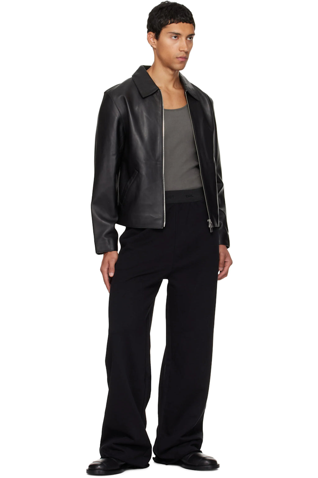 Premium Black Cropped Leather Jacket – Unisex Streetwear Outerwear | VELZR